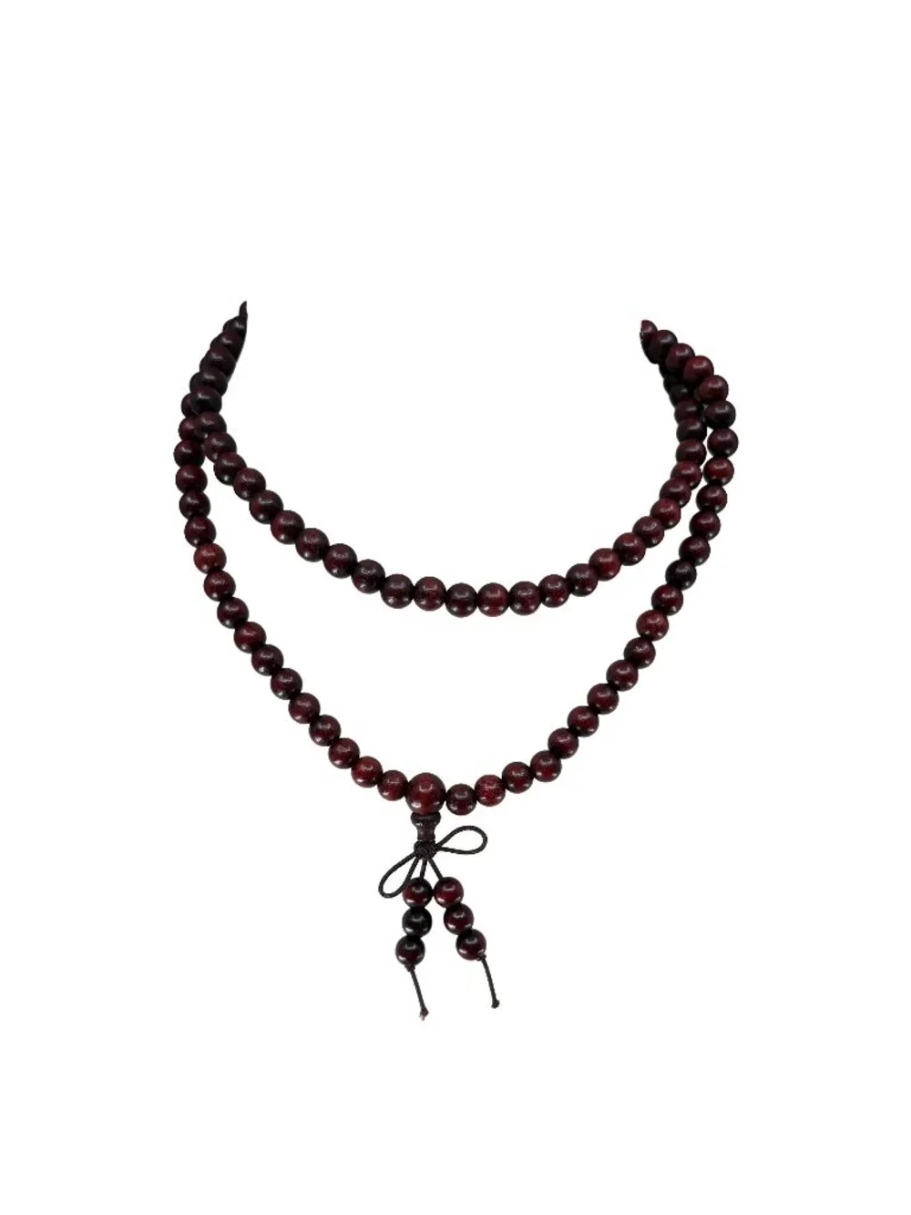 Natural Blood Sandalwood 108 Mala Beads 6mm Prayer Necklace Bracelet 15g